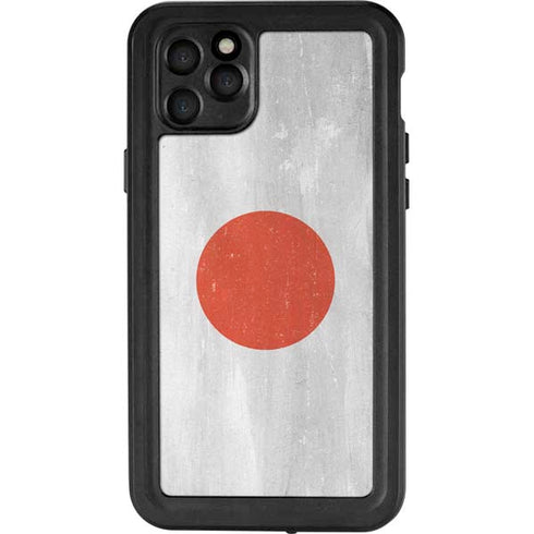 Japanese Flag Distressed iPhone 11 Pro Max Waterproof Case